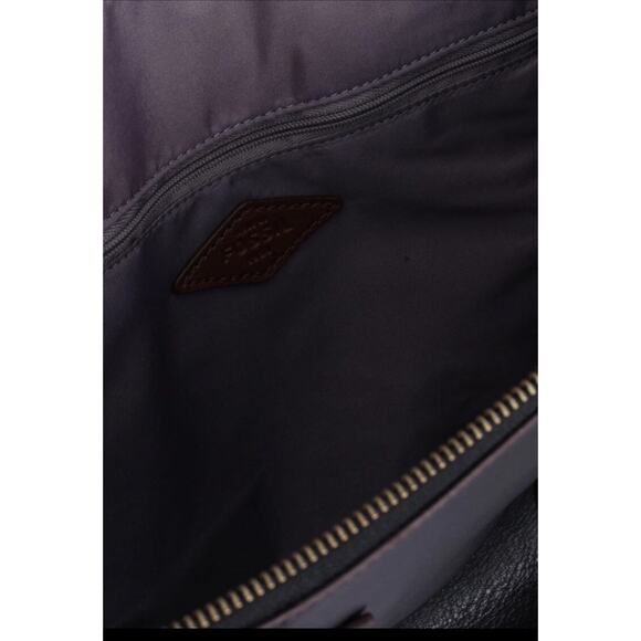 Fossil Felicity Black Leather Tote SHB1981001 Shoulder Bag Brass NWT $198 FS - Picture 8 of 12